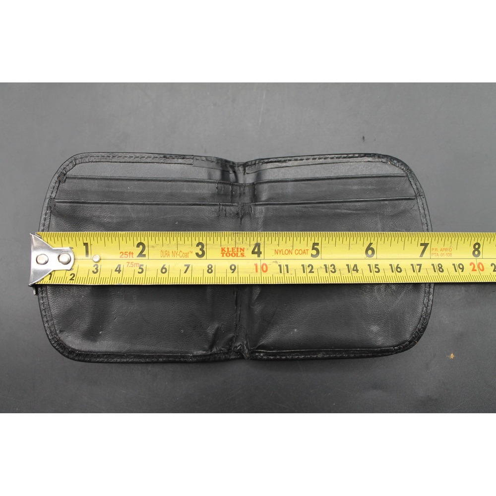 Vintage Buxton Black Leather Coin Purse Wallet Snap Card Holder Retro - Picture 9 of 13